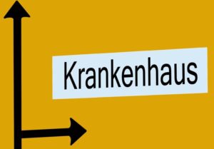 Wegweiser zum Krankenhaus